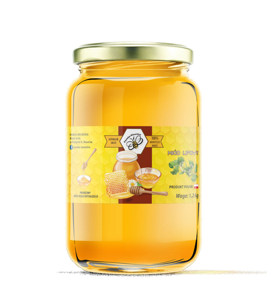 słoik z etykieta wydrukowaną w Doble