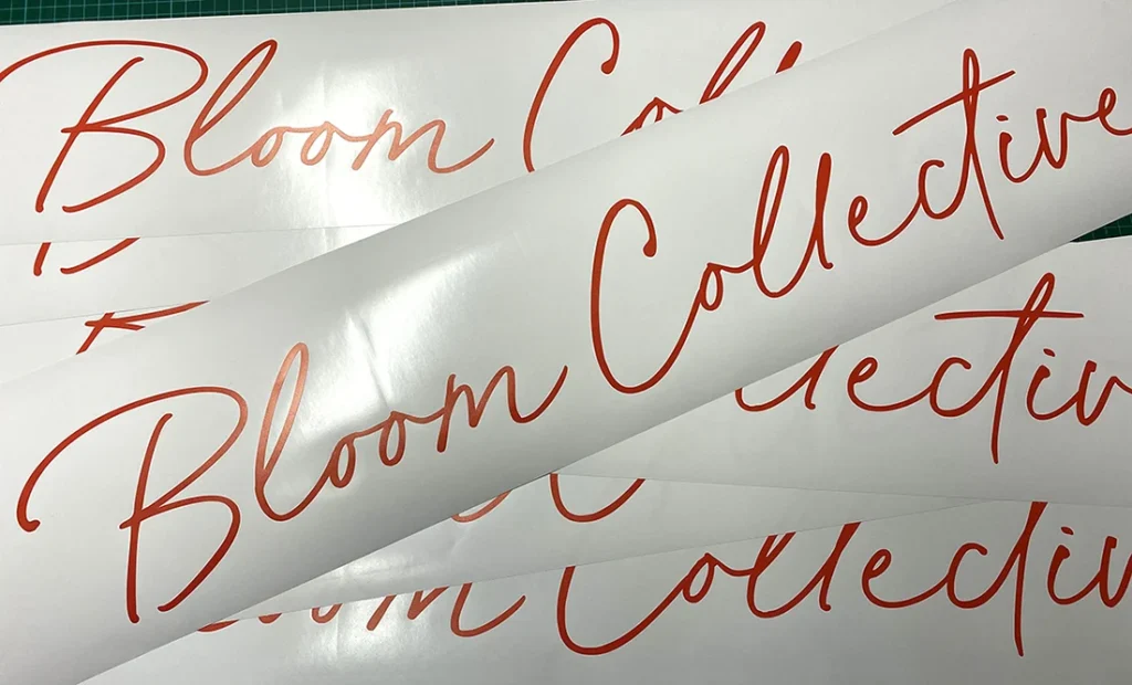 naklejka wybierana, czerwony napis