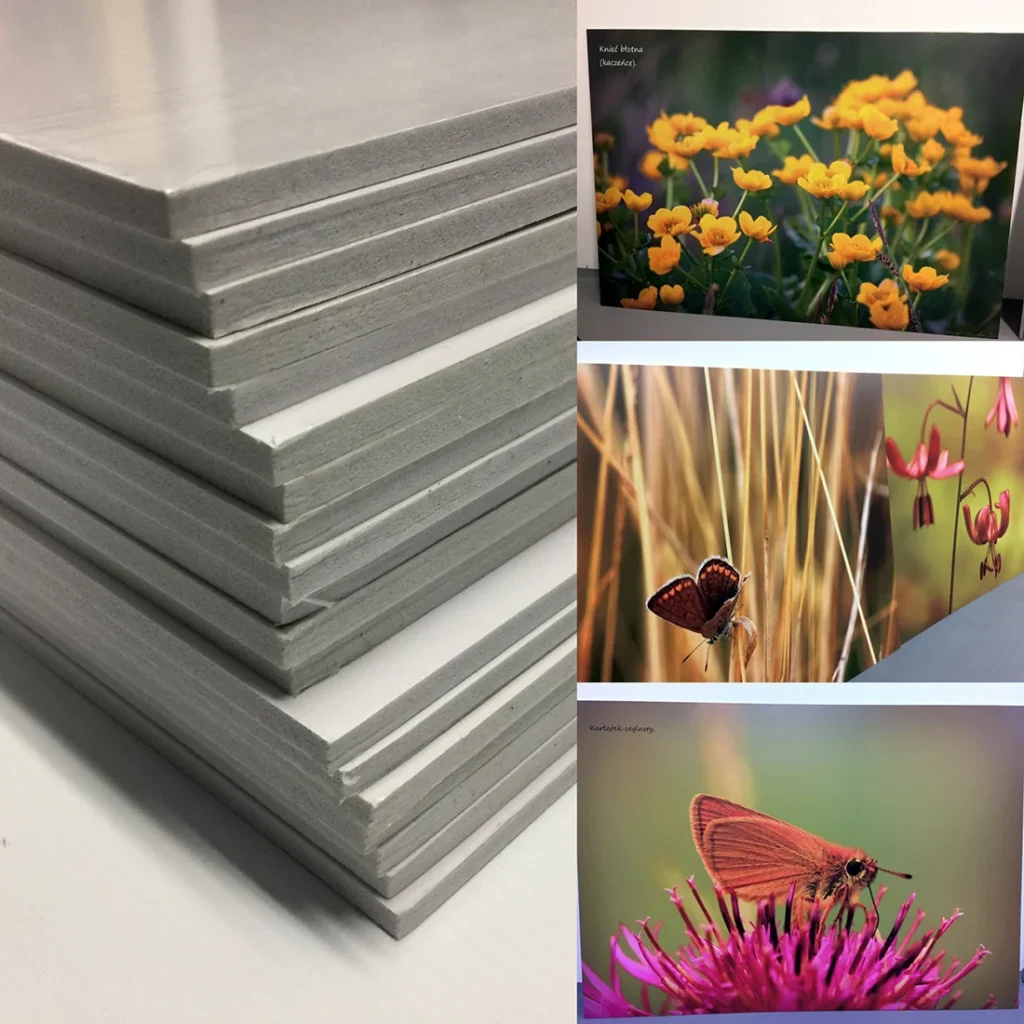 tablica reklamowa wydrukowana w Doble, kwiaty