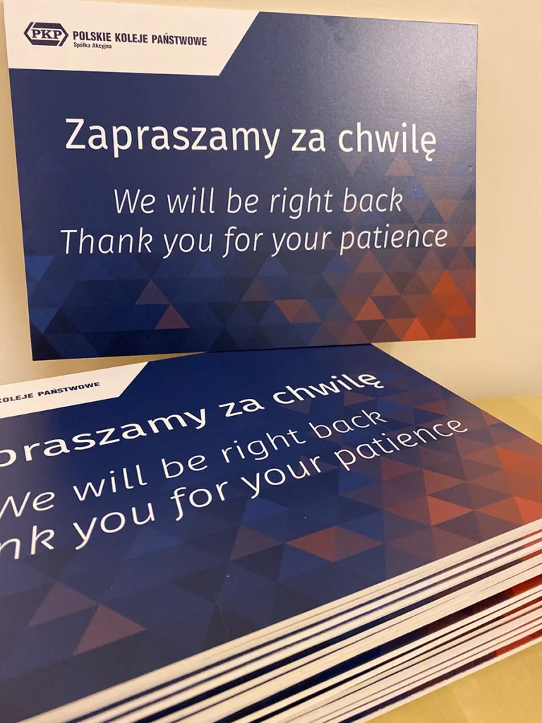 tablica reklamowa wydrukowana w Doble, zapraszamy za chwilę