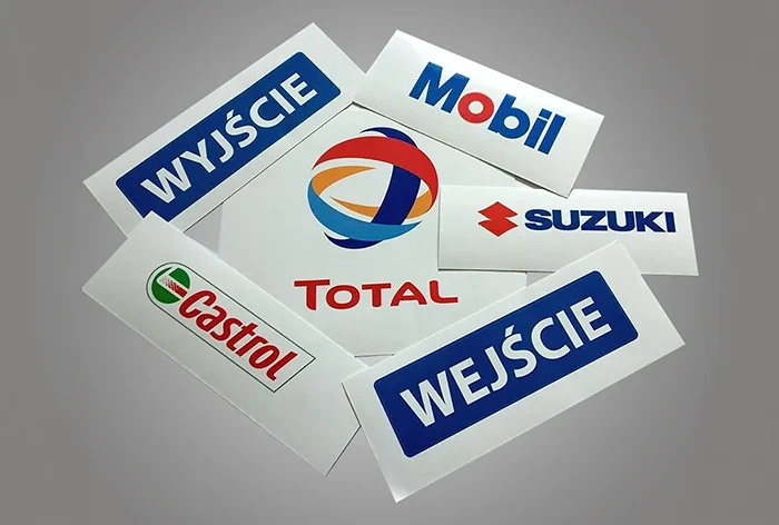 naklejki prostokątne branża motoryzacyjna